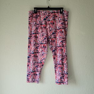 2x Patriotic (Fireworks) Capri Leggings